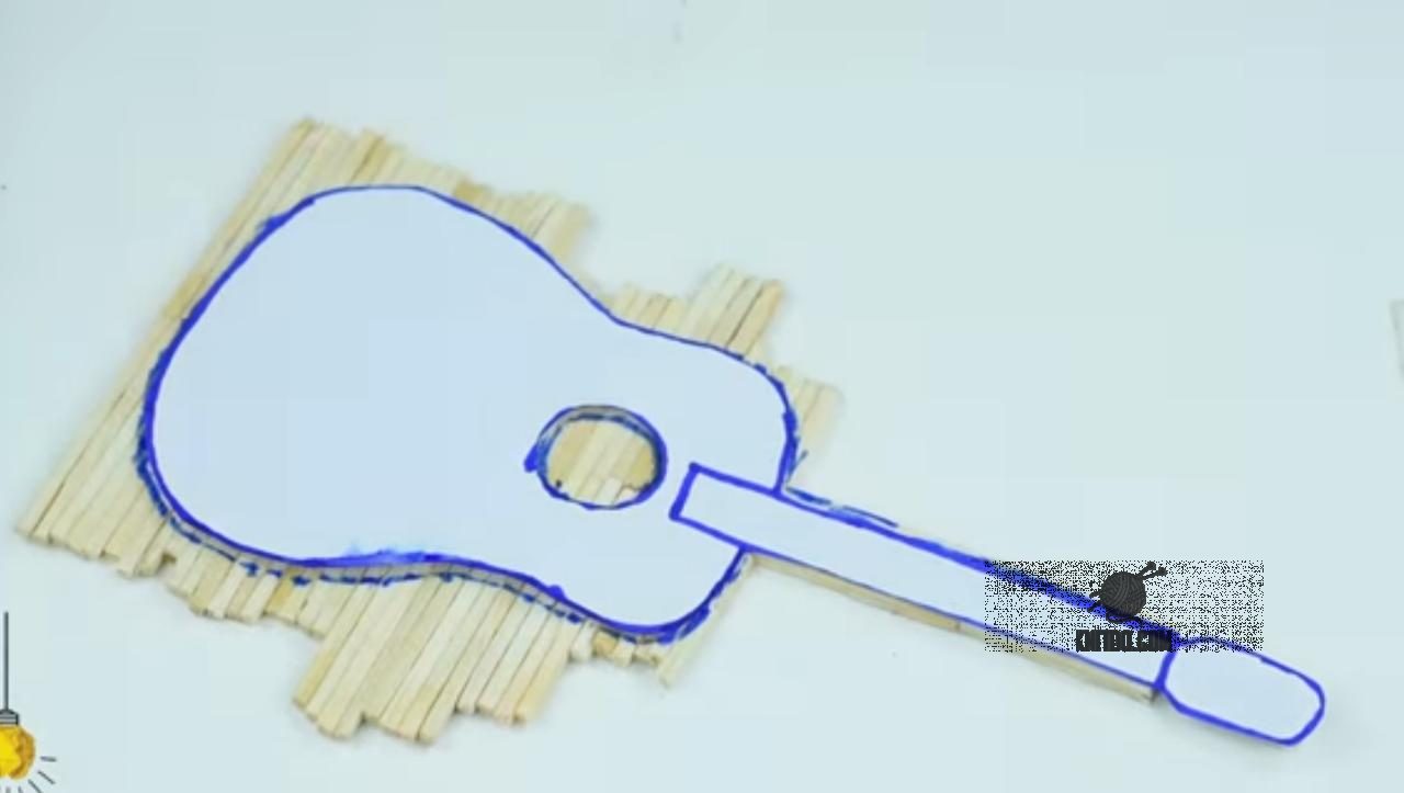 diy miniature guitar