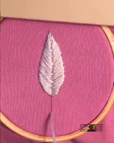 Embroidery Fishbone Stitch Tutorial